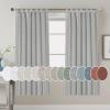 imageHVERSAILTEX Natural Linen Tab Top Curtains 84 Inch Length for Living Room 2 Panel Drape Semi Sheer Neutral Country Rustic Farmhouse Boho Curtain Bedroom Muslin Look Light Filtering Heathered NaturalDove