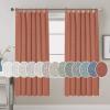 imageHVERSAILTEX Natural Linen Tab Top Curtains 84 Inch Length for Living Room 2 Panel Drape Semi Sheer Neutral Country Rustic Farmhouse Boho Curtain Bedroom Muslin Look Light Filtering Heathered NaturalTerracotta