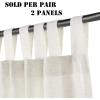 imageHVERSAILTEX Natural Linen Tab Top Curtains 84 Inch Length for Living Room 2 Panel Drape Semi Sheer Neutral Country Rustic Farmhouse Boho Curtain Bedroom Muslin Look Light Filtering Heathered NaturalIvory