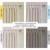 imageHVERSAILTEX Natural Linen Tab Top Curtains 84 Inch Length for Living Room 2 Panel Drape Semi Sheer Neutral Country Rustic Farmhouse Boho Curtain Bedroom Muslin Look Light Filtering Heathered NaturalAngora