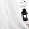 imageHVERSAILTEX Natural Linen Tab Top Curtains 84 Inch Length for Living Room 2 Panel Drape Semi Sheer Neutral Country Rustic Farmhouse Boho Curtain Bedroom Muslin Look Light Filtering Heathered NaturalHeathered White
