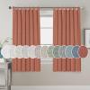 imageHVERSAILTEX Natural Linen Tab Top Curtains 84 Inch Length for Living Room 2 Panel Drape Semi Sheer Neutral Country Rustic Farmhouse Boho Curtain Bedroom Muslin Look Light Filtering Heathered NaturalTerracotta