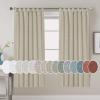imageHVERSAILTEX Natural Linen Tab Top Curtains 84 Inch Length for Living Room 2 Panel Drape Semi Sheer Neutral Country Rustic Farmhouse Boho Curtain Bedroom Muslin Look Light Filtering Heathered NaturalCastle Wall
