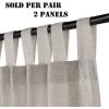 imageHVERSAILTEX Natural Linen Tab Top Curtains 84 Inch Length for Living Room 2 Panel Drape Semi Sheer Neutral Country Rustic Farmhouse Boho Curtain Bedroom Muslin Look Light Filtering Heathered NaturalAngora