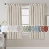 imageHVERSAILTEX Natural Linen Tab Top Curtains 84 Inch Length for Living Room 2 Panel Drape Semi Sheer Neutral Country Rustic Farmhouse Boho Curtain Bedroom Muslin Look Light Filtering Heathered NaturalAngora