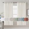 imageHVERSAILTEX Natural Linen Tab Top Curtains 84 Inch Length for Living Room 2 Panel Drape Semi Sheer Neutral Country Rustic Farmhouse Boho Curtain Bedroom Muslin Look Light Filtering Heathered NaturalIvory