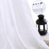 imageHVERSAILTEX Natural Linen Tab Top Curtains 84 Inch Length for Living Room 2 Panel Drape Semi Sheer Neutral Country Rustic Farmhouse Boho Curtain Bedroom Muslin Look Light Filtering Heathered NaturalBright White
