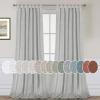 imageHVERSAILTEX Natural Linen Tab Top Curtains 84 Inch Length for Living Room 2 Panel Drape Semi Sheer Neutral Country Rustic Farmhouse Boho Curtain Bedroom Muslin Look Light Filtering Heathered NaturalDove