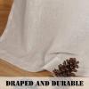 imageHVERSAILTEX Natural Linen Tab Top Curtains 84 Inch Length for Living Room 2 Panel Drape Semi Sheer Neutral Country Rustic Farmhouse Boho Curtain Bedroom Muslin Look Light Filtering Heathered NaturalAngora