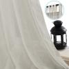 imageHVERSAILTEX Natural Linen Tab Top Curtains 84 Inch Length for Living Room 2 Panel Drape Semi Sheer Neutral Country Rustic Farmhouse Boho Curtain Bedroom Muslin Look Light Filtering Heathered NaturalPale Oak