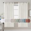 imageHVERSAILTEX Natural Linen Tab Top Curtains 84 Inch Length for Living Room 2 Panel Drape Semi Sheer Neutral Country Rustic Farmhouse Boho Curtain Bedroom Muslin Look Light Filtering Heathered NaturalHeathered Natural
