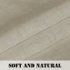 imageHVERSAILTEX Natural Linen Tab Top Curtains 84 Inch Length for Living Room 2 Panel Drape Semi Sheer Neutral Country Rustic Farmhouse Boho Curtain Bedroom Muslin Look Light Filtering Heathered NaturalCastle Wall