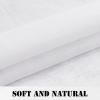 imageHVERSAILTEX Natural Linen Tab Top Curtains 84 Inch Length for Living Room 2 Panel Drape Semi Sheer Neutral Country Rustic Farmhouse Boho Curtain Bedroom Muslin Look Light Filtering Heathered NaturalPure White