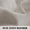 imageHVERSAILTEX Natural Linen Tab Top Curtains 84 Inch Length for Living Room 2 Panel Drape Semi Sheer Neutral Country Rustic Farmhouse Boho Curtain Bedroom Muslin Look Light Filtering Heathered NaturalAngora
