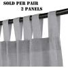 imageHVERSAILTEX Natural Linen Tab Top Curtains 84 Inch Length for Living Room 2 Panel Drape Semi Sheer Neutral Country Rustic Farmhouse Boho Curtain Bedroom Muslin Look Light Filtering Heathered NaturalDove