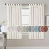 imageHVERSAILTEX Natural Linen Tab Top Curtains 84 Inch Length for Living Room 2 Panel Drape Semi Sheer Neutral Country Rustic Farmhouse Boho Curtain Bedroom Muslin Look Light Filtering Heathered NaturalIvory