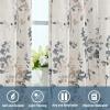 imageHVERSAILTEX Sheer Linen Curtains 84 Inch Long Semi Sheer Curtains Draperies for Living RoomBedroom Vintage Classical Floral Printing Window Treatment Grommet 2 Panels Yellow and TaupeTab Top  BluestoneTaupe