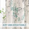 imageHVERSAILTEX Sheer Linen Curtains 84 Inch Long Semi Sheer Curtains Draperies for Living RoomBedroom Vintage Classical Floral Printing Window Treatment Grommet 2 Panels Yellow and TaupeGrommet Top  TurquoiseTaupe