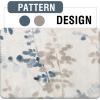 imageHVERSAILTEX Sheer Linen Curtains 84 Inch Long Semi Sheer Curtains Draperies for Living RoomBedroom Vintage Classical Floral Printing Window Treatment Grommet 2 Panels Yellow and TaupeTab Top  BluestoneTaupe