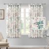 imageHVERSAILTEX Sheer Linen Curtains 84 Inch Long Semi Sheer Curtains Draperies for Living RoomBedroom Vintage Classical Floral Printing Window Treatment Grommet 2 Panels Yellow and TaupeTab Top  TurquoiseTaupe