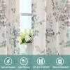 imageHVERSAILTEX Sheer Linen Curtains 84 Inch Long Semi Sheer Curtains Draperies for Living RoomBedroom Vintage Classical Floral Printing Window Treatment Grommet 2 Panels Yellow and TaupeTab Top  TurquoiseTaupe