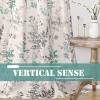 imageHVERSAILTEX Sheer Linen Curtains 84 Inch Long Semi Sheer Curtains Draperies for Living RoomBedroom Vintage Classical Floral Printing Window Treatment Grommet 2 Panels Yellow and TaupeTab Top  TurquoiseTaupe