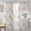 imageHVERSAILTEX Sheer Linen Curtains 84 Inch Long Semi Sheer Curtains Draperies for Living RoomBedroom Vintage Classical Floral Printing Window Treatment Grommet 2 Panels Yellow and TaupeTab Top  TurquoiseTaupe