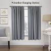 imageHVERSAILTEX Thermal Insulated Blackout Adjustable Tie Up Shade Curtain Window Treatment Rod Pocket 2 Panels 42 inches W x 63 inches L Stone BlueBluish Gray