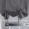 imageHVERSAILTEX Thermal Insulated Blackout Adjustable Tie Up Shade Curtain Window Treatment Rod Pocket 2 Panels 42 inches W x 63 inches L Stone BlueBluish Gray