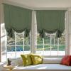 imageHVERSAILTEX Thermal Insulated Blackout Adjustable Tie Up Shade Curtain Window Treatment Rod Pocket 2 Panels 42 inches W x 63 inches L Stone BlueBronze Green