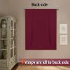 imageHVERSAILTEX Thermal Insulated Blackout Adjustable Tie Up Shade Curtain Window Treatment Rod Pocket 2 Panels 42 inches W x 63 inches L Stone BlueBurgundy