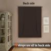 imageHVERSAILTEX Thermal Insulated Blackout Adjustable Tie Up Shade Curtain Window Treatment Rod Pocket 2 Panels 42 inches W x 63 inches L Stone BlueChocolate Brown