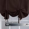 imageHVERSAILTEX Thermal Insulated Blackout Adjustable Tie Up Shade Curtain Window Treatment Rod Pocket 2 Panels 42 inches W x 63 inches L Stone BlueChocolate Brown