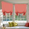 imageHVERSAILTEX Thermal Insulated Blackout Adjustable Tie Up Shade Curtain Window Treatment Rod Pocket 2 Panels 42 inches W x 63 inches L Stone BlueCoral