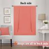 imageHVERSAILTEX Thermal Insulated Blackout Adjustable Tie Up Shade Curtain Window Treatment Rod Pocket 2 Panels 42 inches W x 63 inches L Stone BlueCoral
