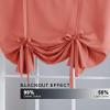 imageHVERSAILTEX Thermal Insulated Blackout Adjustable Tie Up Shade Curtain Window Treatment Rod Pocket 2 Panels 42 inches W x 63 inches L Stone BlueCoral