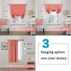 imageHVERSAILTEX Thermal Insulated Blackout Adjustable Tie Up Shade Curtain Window Treatment Rod Pocket 2 Panels 42 inches W x 63 inches L Stone BlueCoral