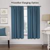 imageHVERSAILTEX Thermal Insulated Blackout Adjustable Tie Up Shade Curtain Window Treatment Rod Pocket 2 Panels 42 inches W x 63 inches L Stone BlueDark Teal