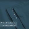 imageHVERSAILTEX Thermal Insulated Blackout Adjustable Tie Up Shade Curtain Window Treatment Rod Pocket 2 Panels 42 inches W x 63 inches L Stone BlueDark Teal