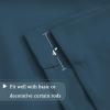 imageHVERSAILTEX Thermal Insulated Blackout Adjustable Tie Up Shade Curtain Window Treatment Rod Pocket 2 Panels 42 inches W x 63 inches L Stone BlueDark Teal