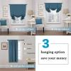 imageHVERSAILTEX Thermal Insulated Blackout Adjustable Tie Up Shade Curtain Window Treatment Rod Pocket 2 Panels 42 inches W x 63 inches L Stone BlueDark Teal