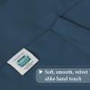 imageHVERSAILTEX Thermal Insulated Blackout Adjustable Tie Up Shade Curtain Window Treatment Rod Pocket 2 Panels 42 inches W x 63 inches L Stone BlueDark Teal