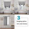 imageHVERSAILTEX Thermal Insulated Blackout Adjustable Tie Up Shade Curtain Window Treatment Rod Pocket 2 Panels 42 inches W x 63 inches L Stone BlueDove Gray