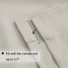 imageHVERSAILTEX Thermal Insulated Blackout Adjustable Tie Up Shade Curtain Window Treatment Rod Pocket 2 Panels 42 inches W x 63 inches L Stone BlueIvoryCream