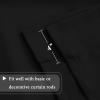 imageHVERSAILTEX Thermal Insulated Blackout Adjustable Tie Up Shade Curtain Window Treatment Rod Pocket 2 Panels 42 inches W x 63 inches L Stone BlueJet Black