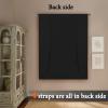 imageHVERSAILTEX Thermal Insulated Blackout Adjustable Tie Up Shade Curtain Window Treatment Rod Pocket 2 Panels 42 inches W x 63 inches L Stone BlueJet Black