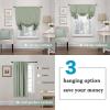 imageHVERSAILTEX Thermal Insulated Blackout Adjustable Tie Up Shade Curtain Window Treatment Rod Pocket 2 Panels 42 inches W x 63 inches L Stone BlueLight Sage