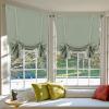 imageHVERSAILTEX Thermal Insulated Blackout Adjustable Tie Up Shade Curtain Window Treatment Rod Pocket 2 Panels 42 inches W x 63 inches L Stone BlueLight Sage