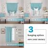 imageHVERSAILTEX Thermal Insulated Blackout Adjustable Tie Up Shade Curtain Window Treatment Rod Pocket 2 Panels 42 inches W x 63 inches L Stone BlueMineral Blue