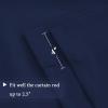 imageHVERSAILTEX Thermal Insulated Blackout Adjustable Tie Up Shade Curtain Window Treatment Rod Pocket 2 Panels 42 inches W x 63 inches L Stone BlueNavy